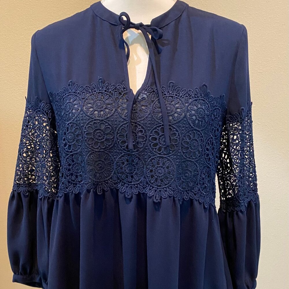 Forever 21 Navy Blue Long Sleeve Dress - Picture 1 of 3